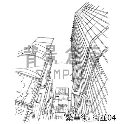 繁華街_セット1（街並）