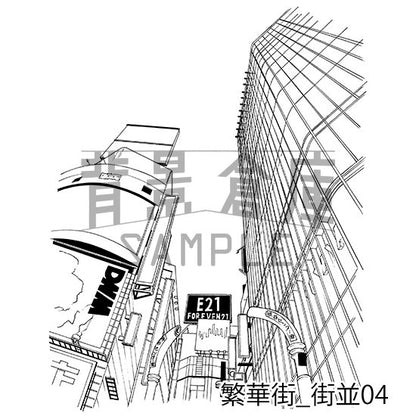 繁華街_セット1（街並）