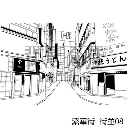 繁華街_セット2（街並）