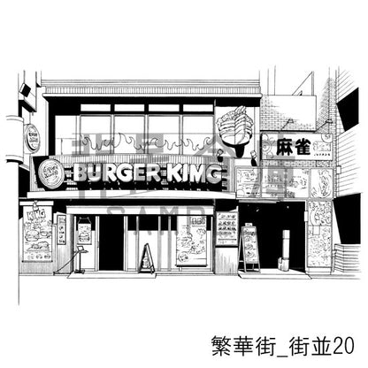 繁華街_セット3（街並）