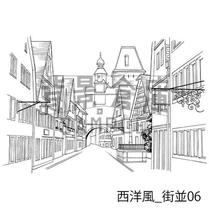 西洋風_セット1（街並）