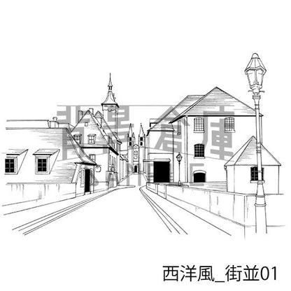 西洋風_セット1（街並）