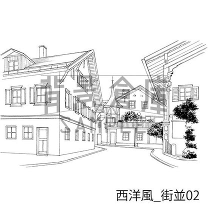 西洋風_セット1（街並）