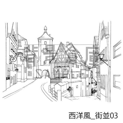 西洋風_セット1（街並）