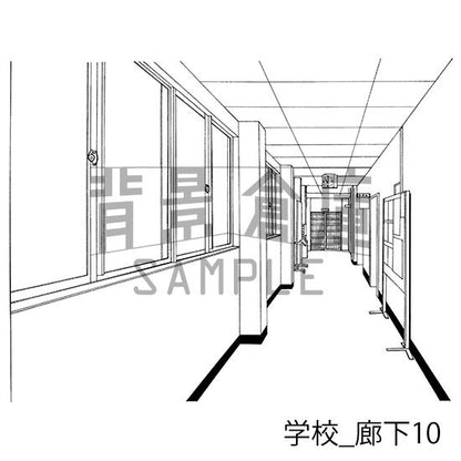 学校_セット13（廊下）