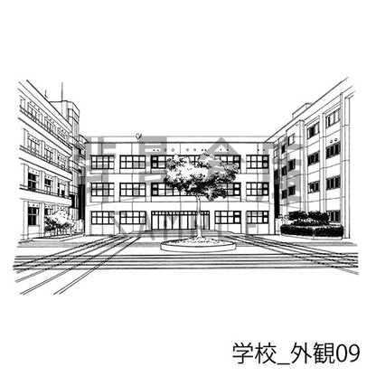 学校_セット15(外観)