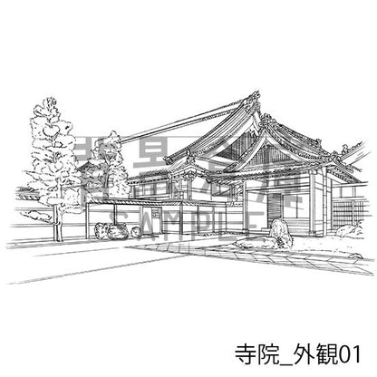 寺院_セット1（外観）