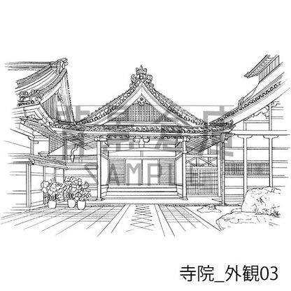 寺院_セット1（外観）