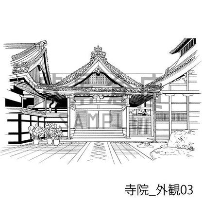 寺院_セット1（外観）