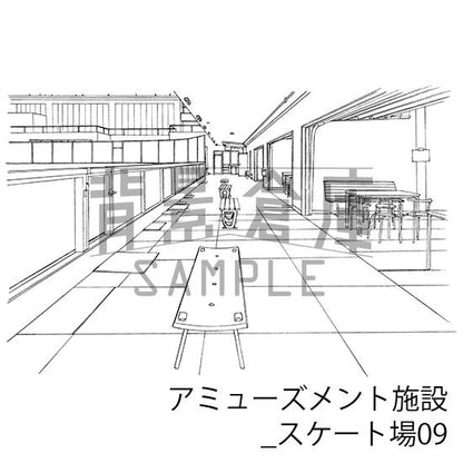 アミューズメント施設_セット1(スケート場)