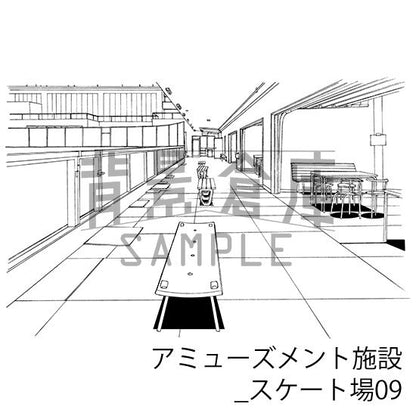 アミューズメント施設_セット1(スケート場)
