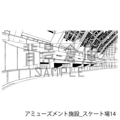 アミューズメント施設_セット2(スケート場)