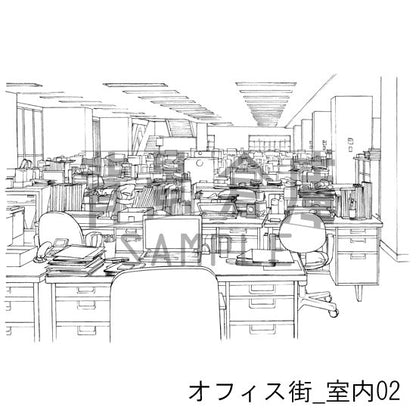 オフィス街室内