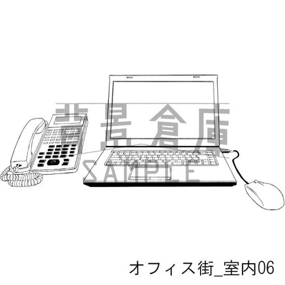 オフィス街_セット4(室内)