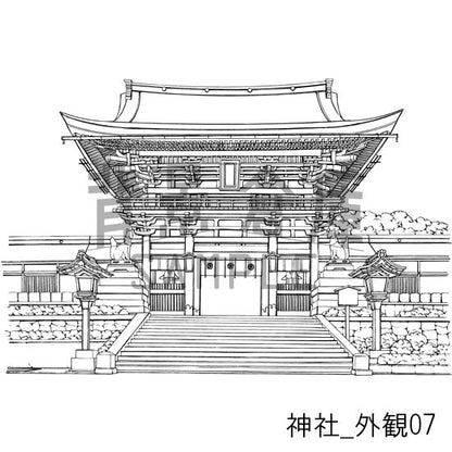 神社_セット2(外観)