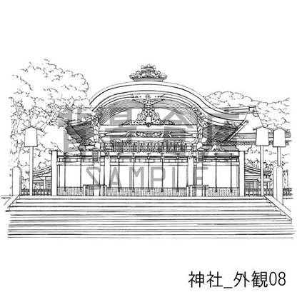 神社_セット2(外観)