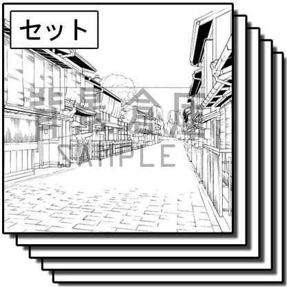 和風の街並を収録したセットです。（10枚組）