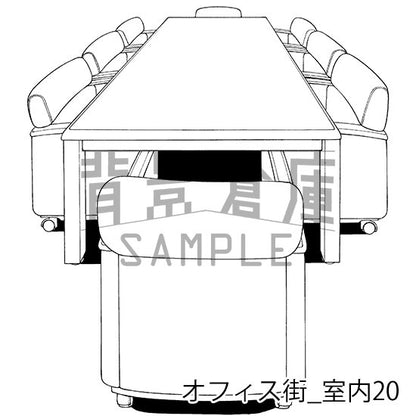 オフィス街_セット5(室内)