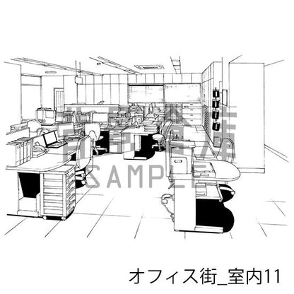 オフィス街_セット5(室内)