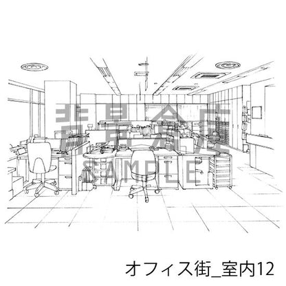 オフィス街_セット5(室内)
