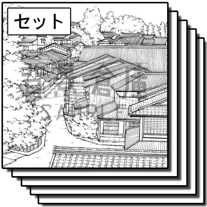 和風の街並を収録したセットです。（10枚組）