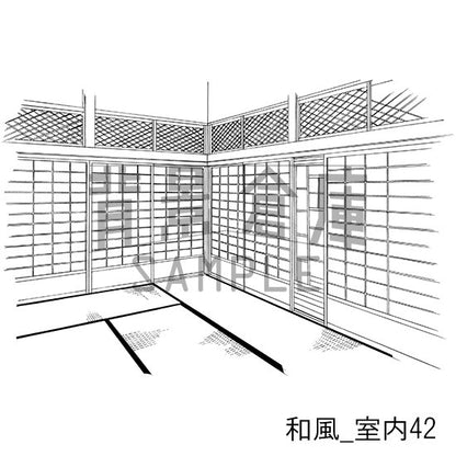 和風_セット16（室内・階段）