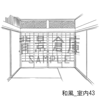 和風_セット16（室内・階段）