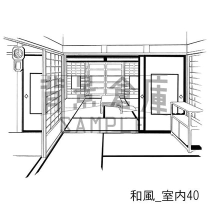 和風_セット16（室内・階段）