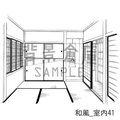 和風_セット16（室内・階段）