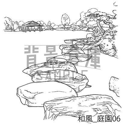 和風庭園の背景です。