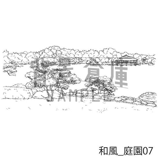 和風庭園の背景です。