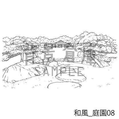 和風庭園の背景です。