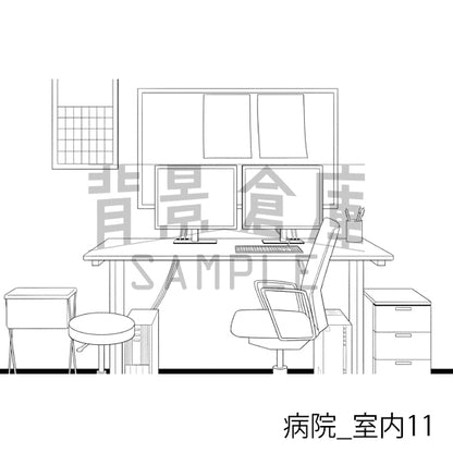 病院_室内11_トーン
