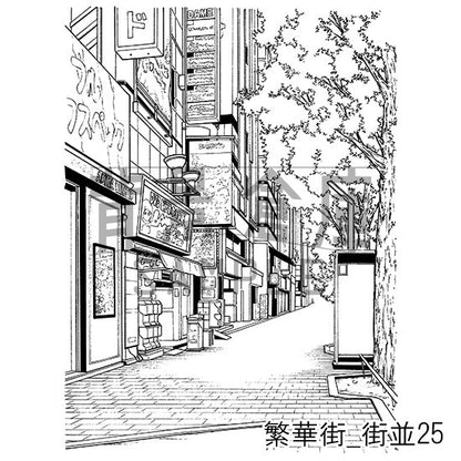 繁華街_セット4（街並）