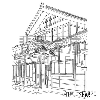 和風の外観の背景です。