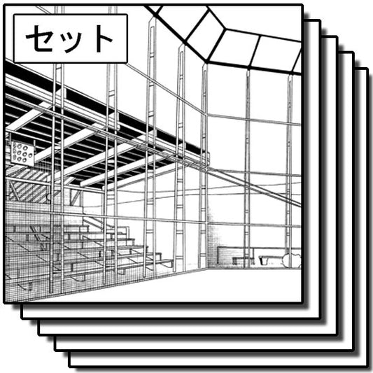 学校のグラウンドを収録したセットです。（10枚組）