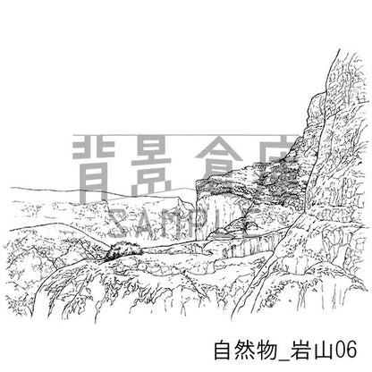 自然物_セット6（岩山）