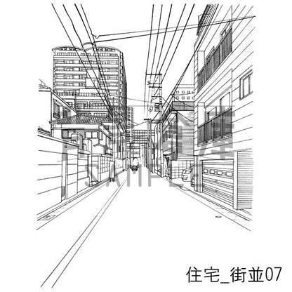住宅_セット16（街並）
