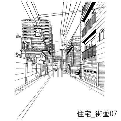 住宅_セット16（街並）