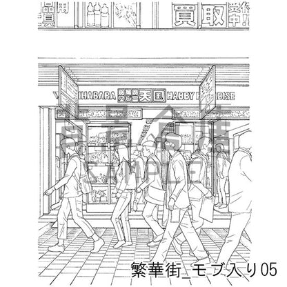 繁華街_セット5（モブ入り）