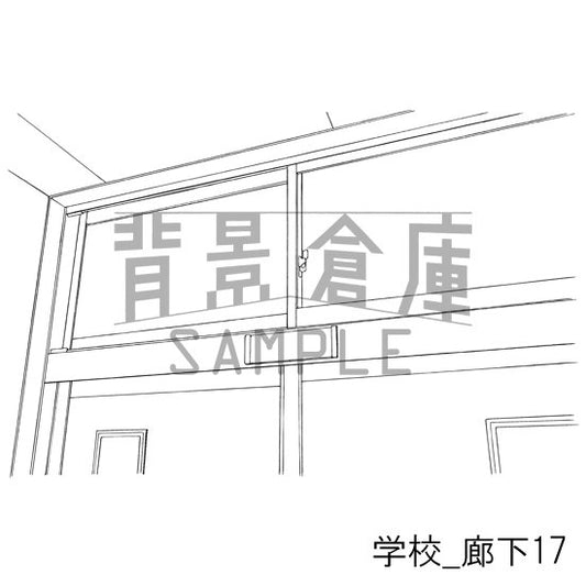 学校の廊下の背景です。