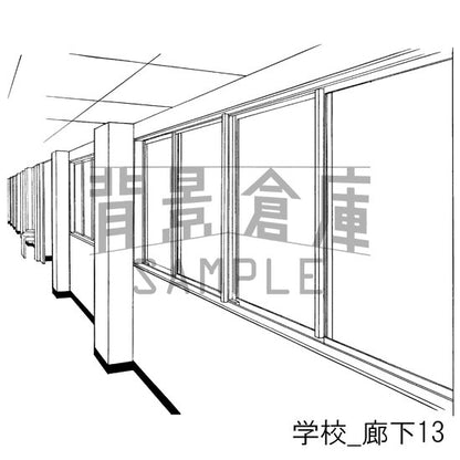 学校_セット20（廊下）
