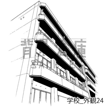 学校_セット22（外観）
