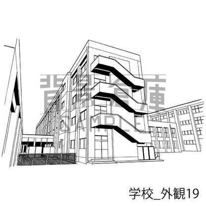 学校_セット22（外観）
