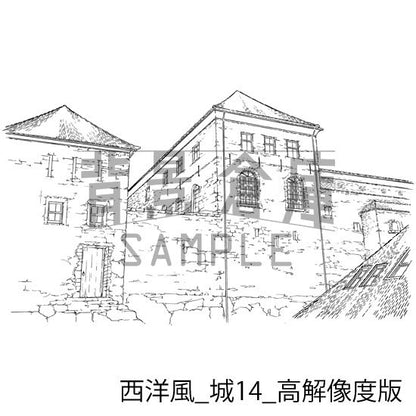 西洋風_セット9_高解像度版（城）