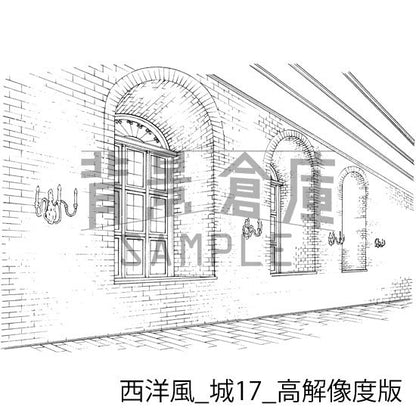 西洋風_セット9_高解像度版（城）