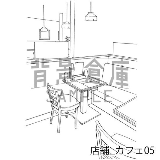 カフェの背景です。