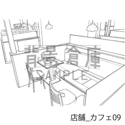 カフェの背景です。