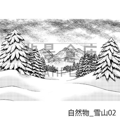 自然物_セット8（雪山）