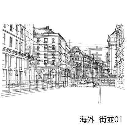 海外の街並です。